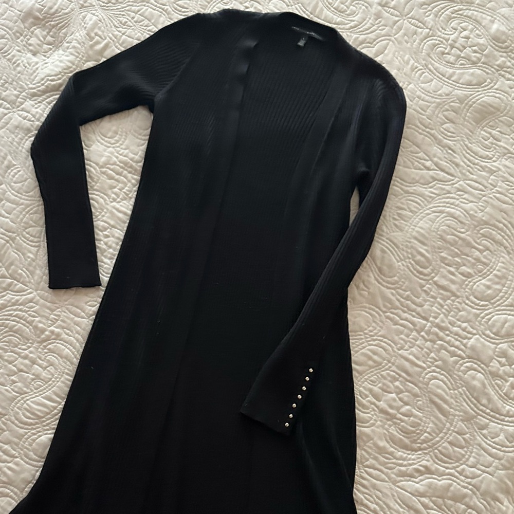 White House Black Market ribbed wool blend cardigan duster.